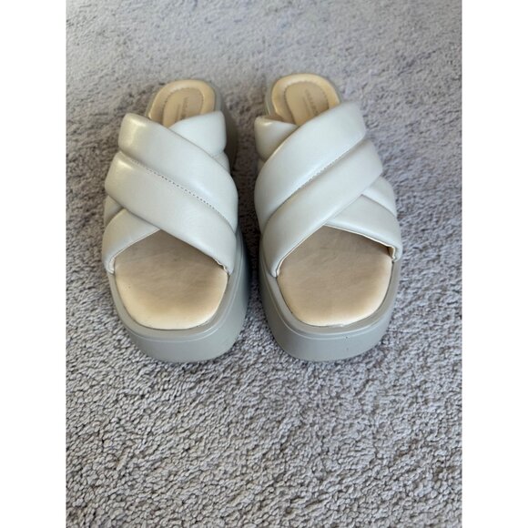Vagabond Sandal Womens Size 6 Ivory Courtney Crossband Open Toe Slide Casual - Picture 15 of 16